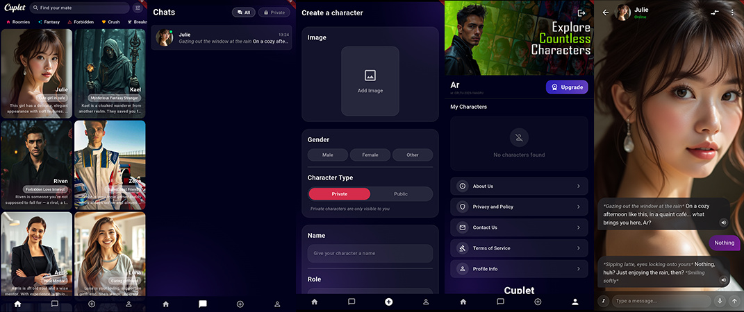 Cuplet - A Character AI Chatbot App